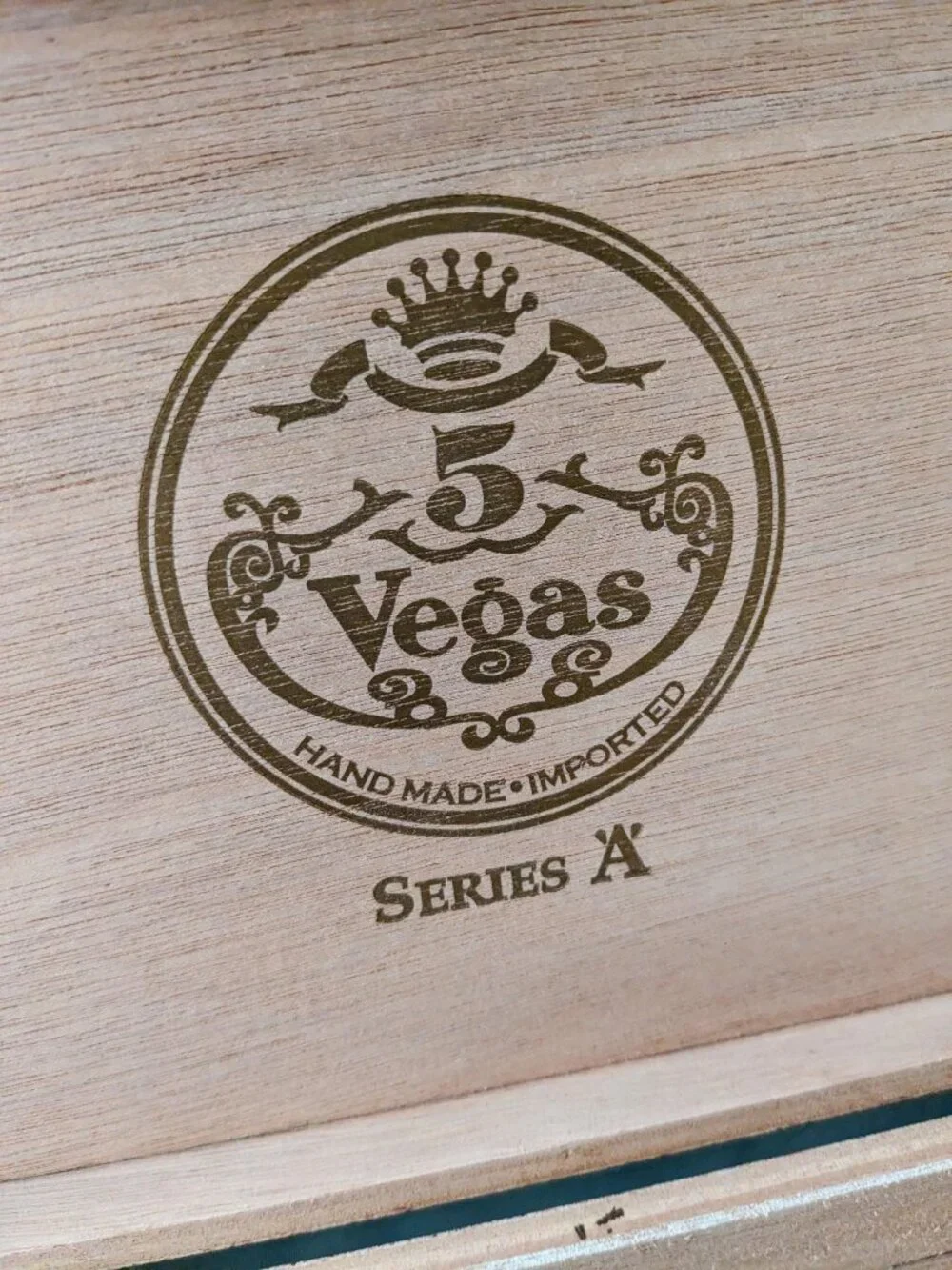 5 Vegas Series A Empty Cedar Wood Cigar Box Apotheosis Black Gold Decor Luxe